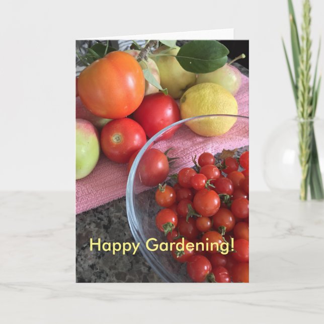 Vegetable Gardening Greeting Card (Front)