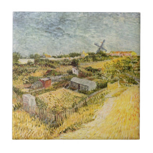 Vegetable Gardens, Montmartre by Vincent van Gogh Tile