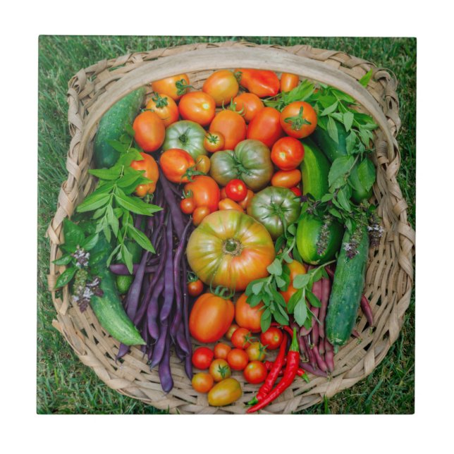 Vegetable Harvest Basket Tile (Front)