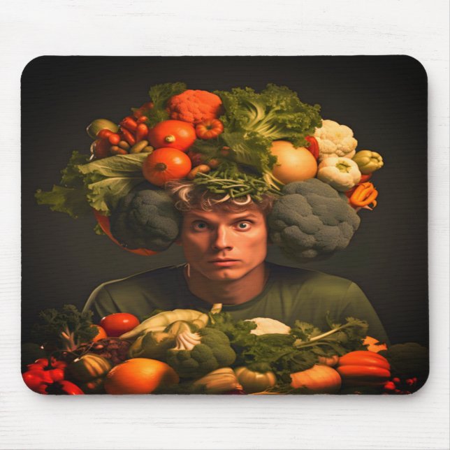 Vegetable Head Computer Laptop Mouse Pad (Front)