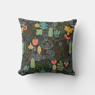 Vegetable Icons   Throw Pillow