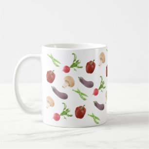 Vegetable Illustration Pattern Coffee Mug
