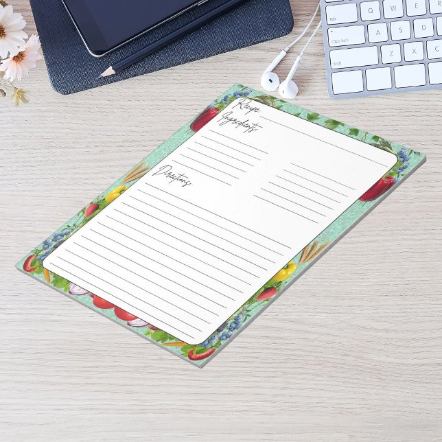 Vegetable Inspired Recipe Notepad (Vegetable Inspired Recipe Notepad)