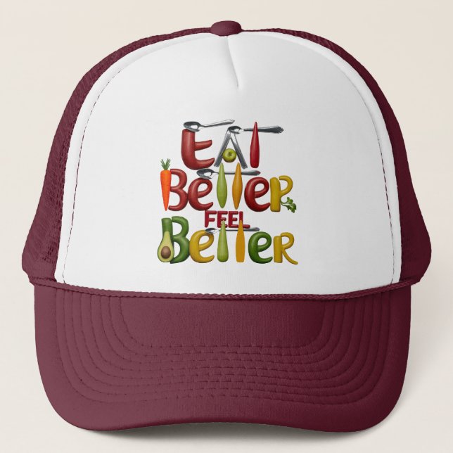 Vegetable Lovers Vibrant & Healthy Living Designs Trucker Hat (Front)