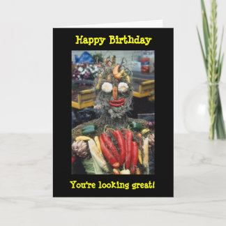 Vegetable Man Birthday Card
