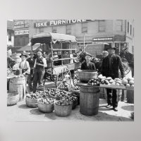 Vegetable Market, 1908. Vintage Photo