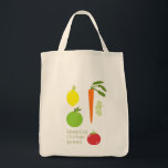 Vegetable Organic Reusable Grocery Tote<br><div class="desc">These organic reusable grocery totes are perfect for everyday use and cute with this digitally hand-drawn fruit and vegetable illustration.</div>