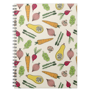 Vegetable pattern notebook