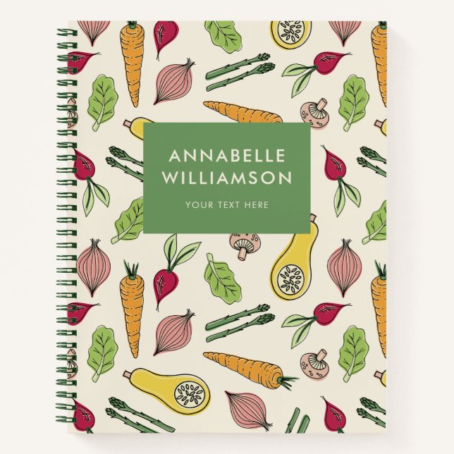 Vegetable pattern notebook (Front)
