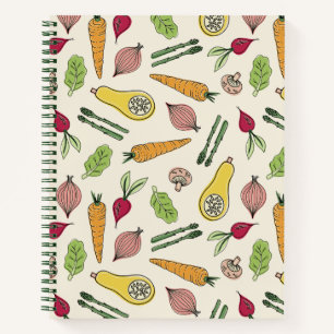 Vegetable pattern notebook