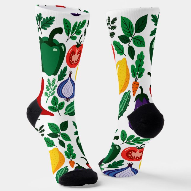 Vegetable pattern socks (Angled)