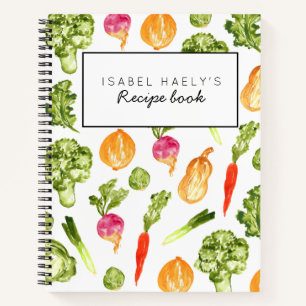 Vegetable personalized cook book recipe book