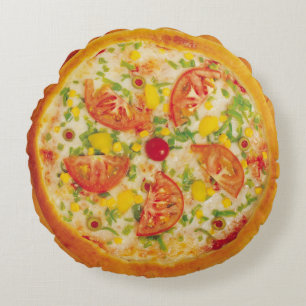 Vegetable Pizza Round Pillow