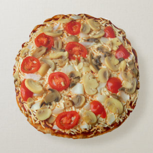 vegetable pizza round pillow