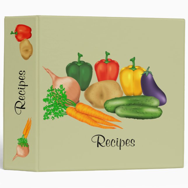 Vegetable Recipe Binder (Front/Spine)