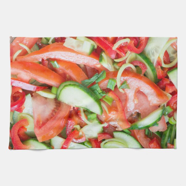 Vegetable salad kitchen towel (Horizontal)