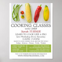 Vegetable Selection, Cooking Classes Advertising