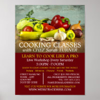 Vegetable Selection, Cooking Classes Advertising