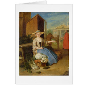 Vegetable Seller, Covent Garden, c.1726 (oil on pa