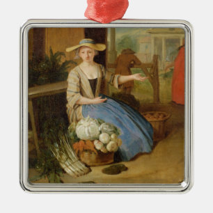 Vegetable Seller, Covent Garden, c.1726 (oil on pa Metal Ornament