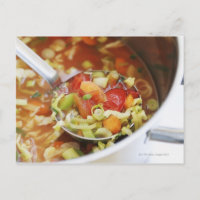 Vegetable soup in pan