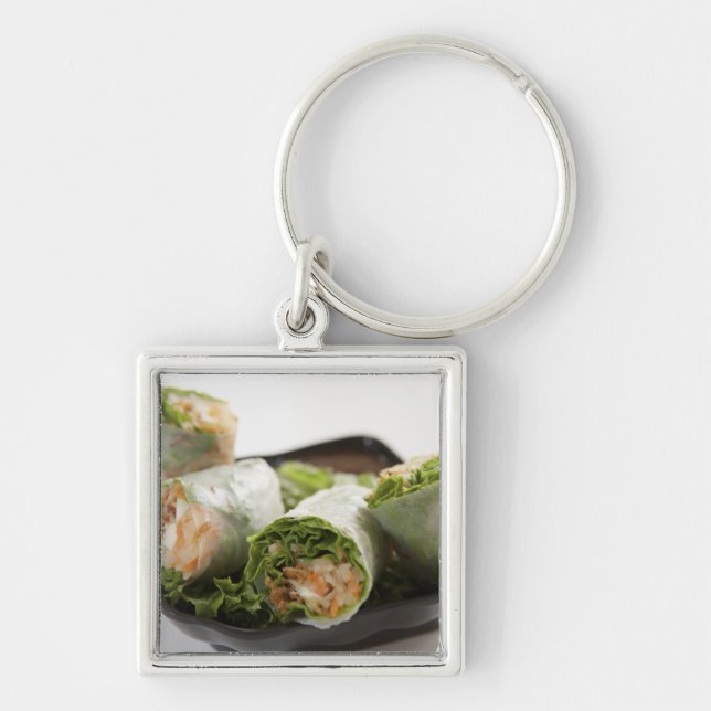 Vegetable Spring Rolls Keychain (Front)