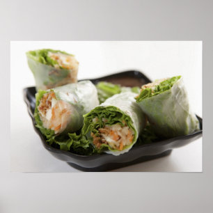 Vegetable Spring Rolls Poster