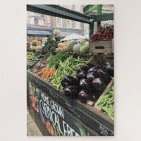 Vegetable Stand at Borough Market, London, UK