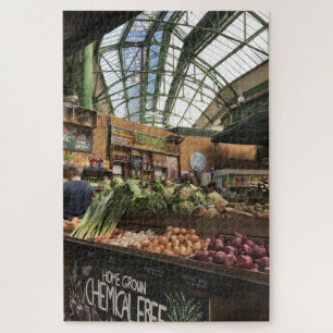 Vegetable Stand at Borough Market, London, UK Jigsaw Puzzle