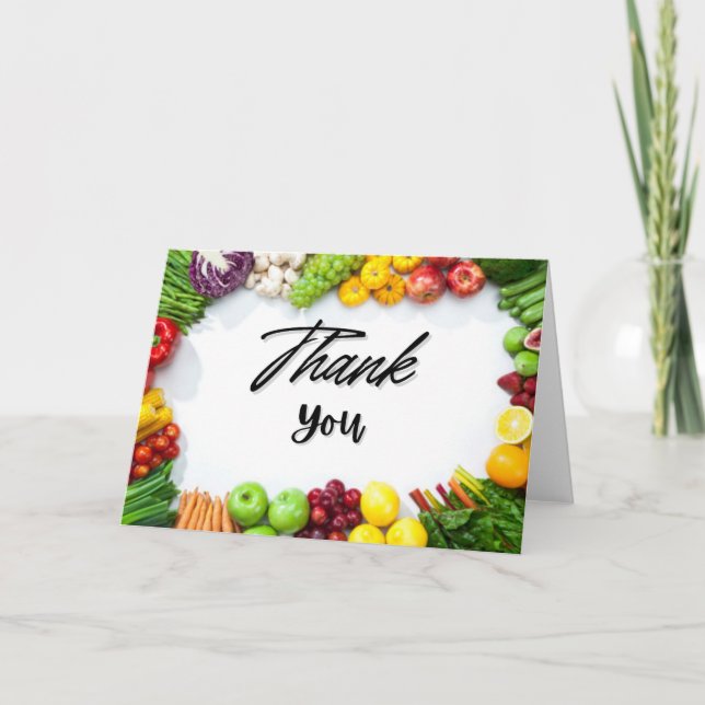vegetable thank you card (Front)