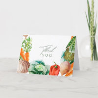 vegetable thank you card