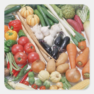 Vegetables 6 square sticker