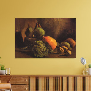 Vegetables and Fruit by Vincent van Gogh Canvas Print
