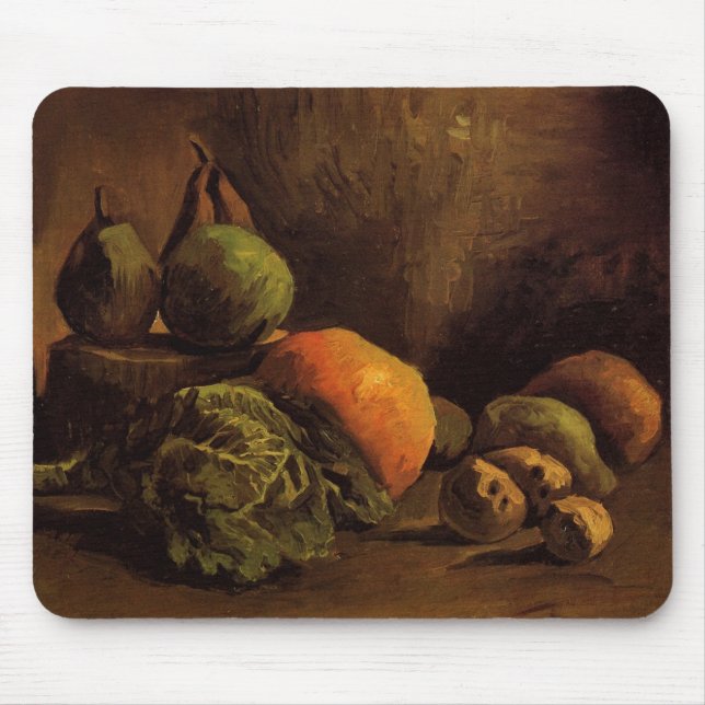 Vegetables and Fruit by Vincent van Gogh Mouse Pad (Front)