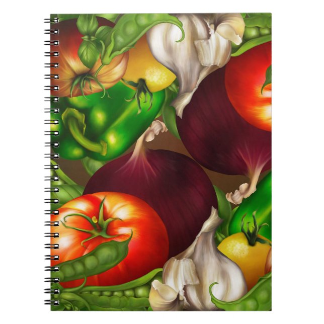 Vegetables and Herbs Organic Natural Fresh Food Notebook (Front)