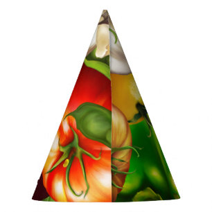 Vegetables and Herbs Organic Natural Veggies Food Party Hat