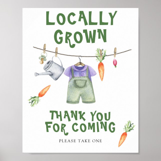 vegetables baby shower - Thank you for coming Poster (Front)