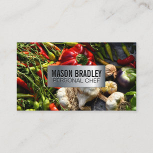 Vegetables Background   Culinary Business Card