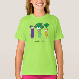 Vegetables Bulls Cute Kids Cartoon T-Shirt
