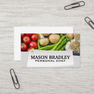 Vegetables   Butchers Knife Business Card