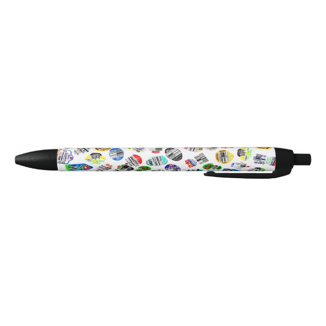 Vegetables Fruits Barcode Sticker Pattern Black Ink Pen (Bottom)