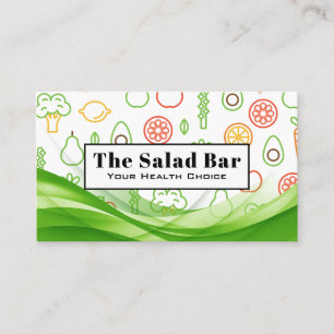Vegetables Illustrations Pattern Business Card