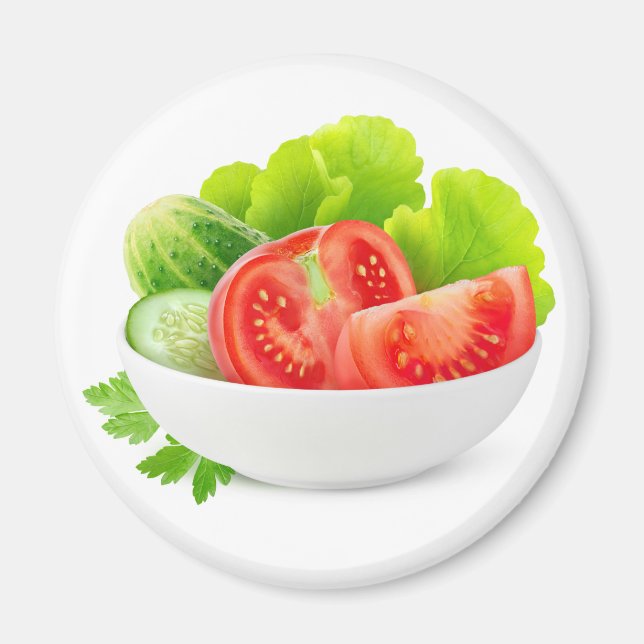 Vegetables in a bowl magnet (Front)