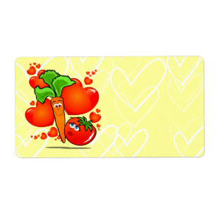Vegetables in love, label