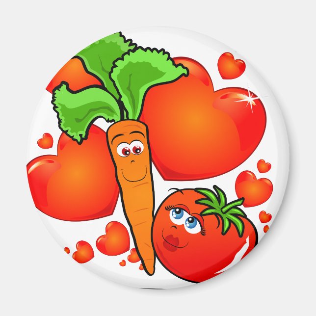 Vegetables in love, magnet (Front)