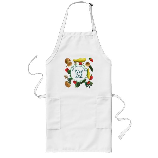 Vegetables Kitchen Bib Apron with Pockets (Front)