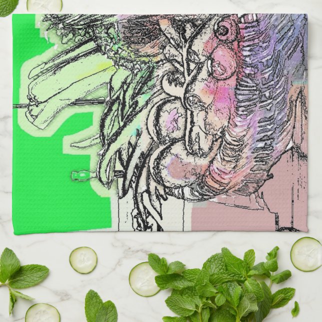 VEGETABLES KITCHEN TOWEL (Folded)