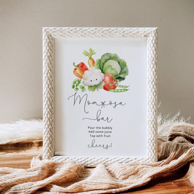 Vegetables locally grown farmers mom-osa bar poster (Creator Uploaded)
