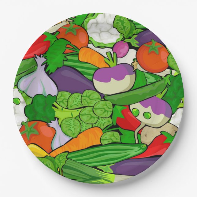 Vegetables Paper Plate (Front)