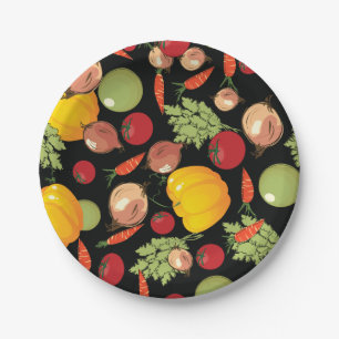 Vegetables Pattern Paper Plate